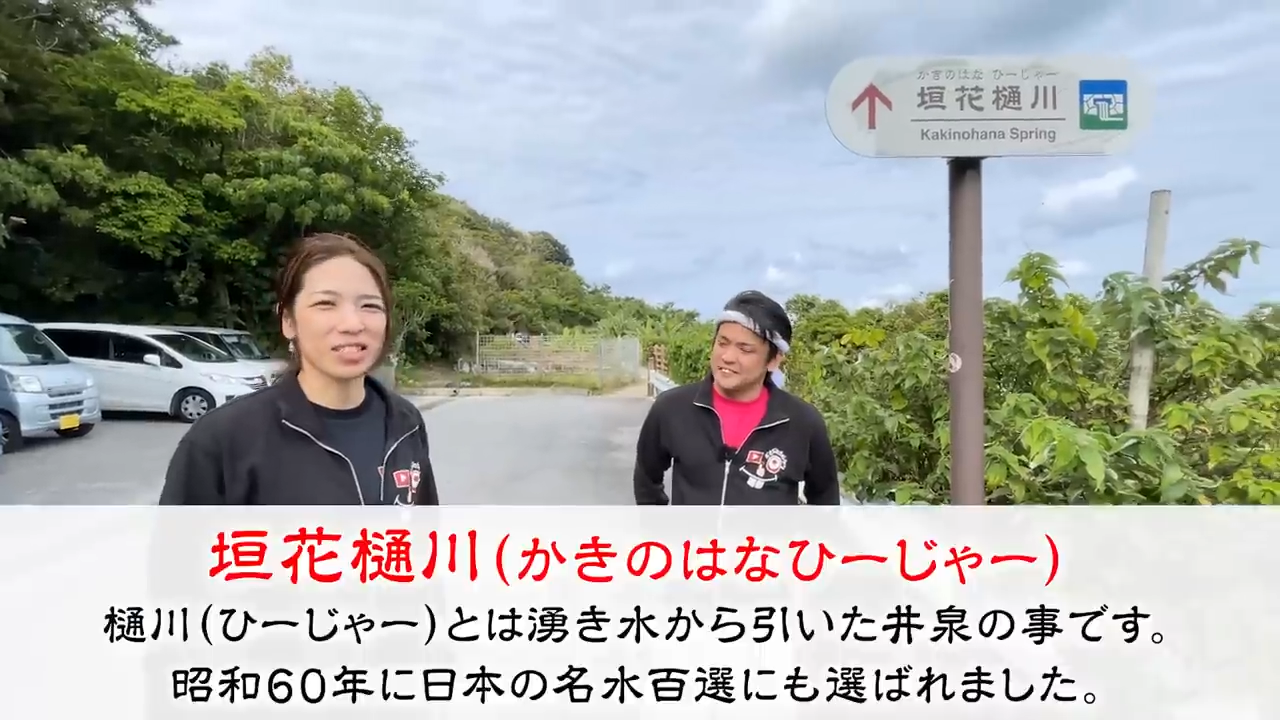 うっそうと茂る緑の中を流れる清らかな天然水