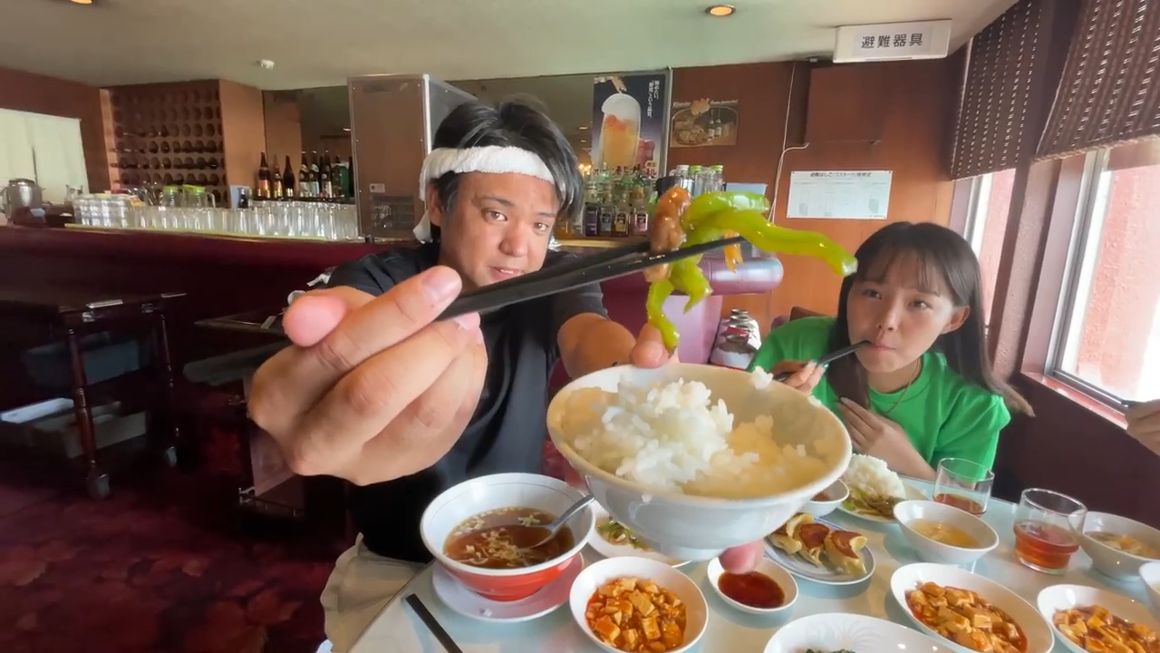 シャキシャキのピーマンたっぷりの青椒肉絲定食