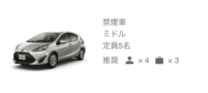乗車人数と荷物数で選ぶ